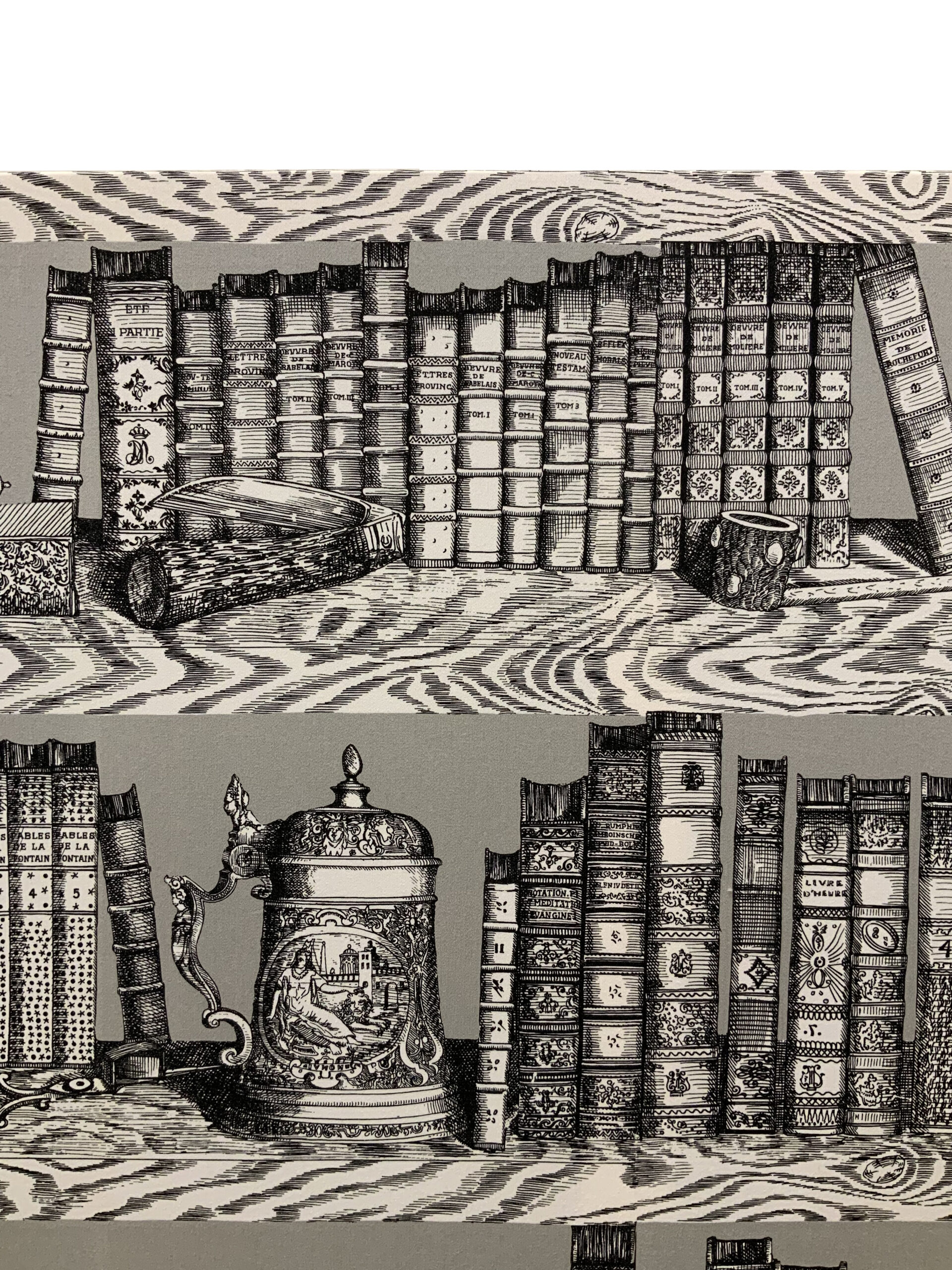 Pannello quadro Libreria bianco e nero - immagine 2